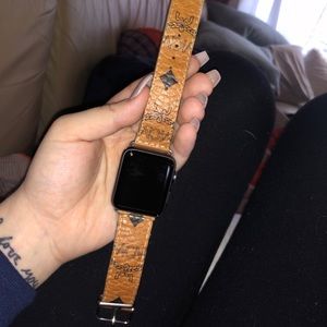 MCM leather Apple Watch band